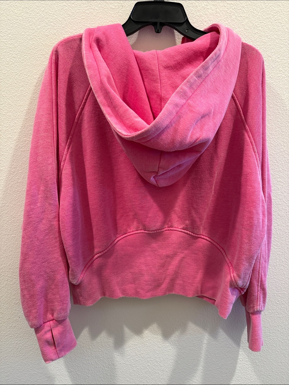 Women's Pink Half-Zip Hooded Pullover S/M